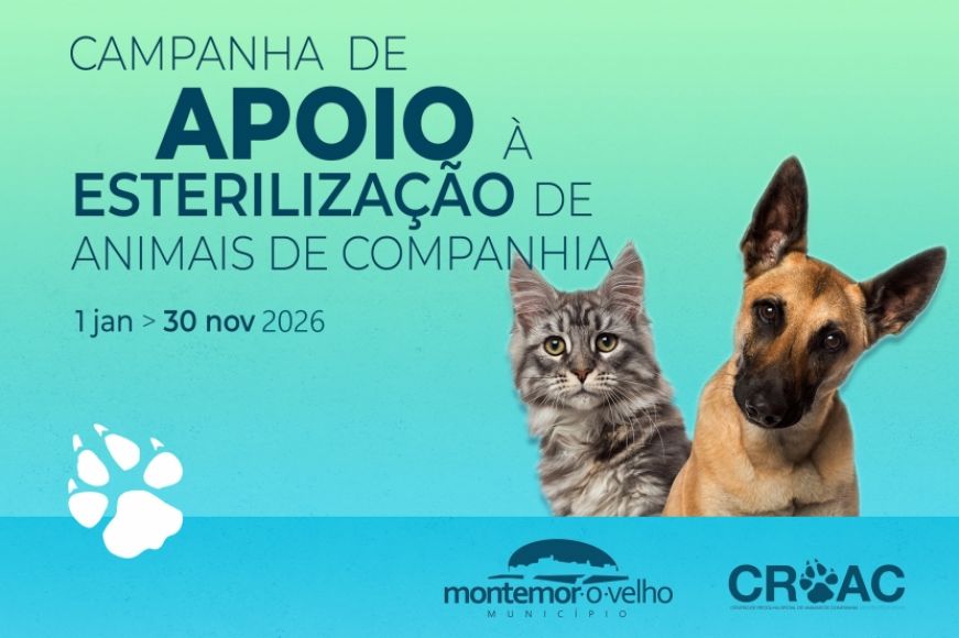 Munic&iacute;pio de Montemor-o-Velho promove campanha de apoio &agrave; esteriliza&ccedil;&atilde;o de animais de companhia