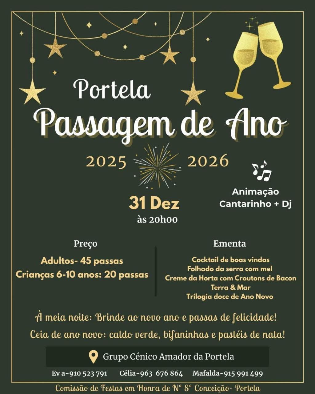 Comiss&atilde;o de Festa da Portela - Passagem de Ano 25/26