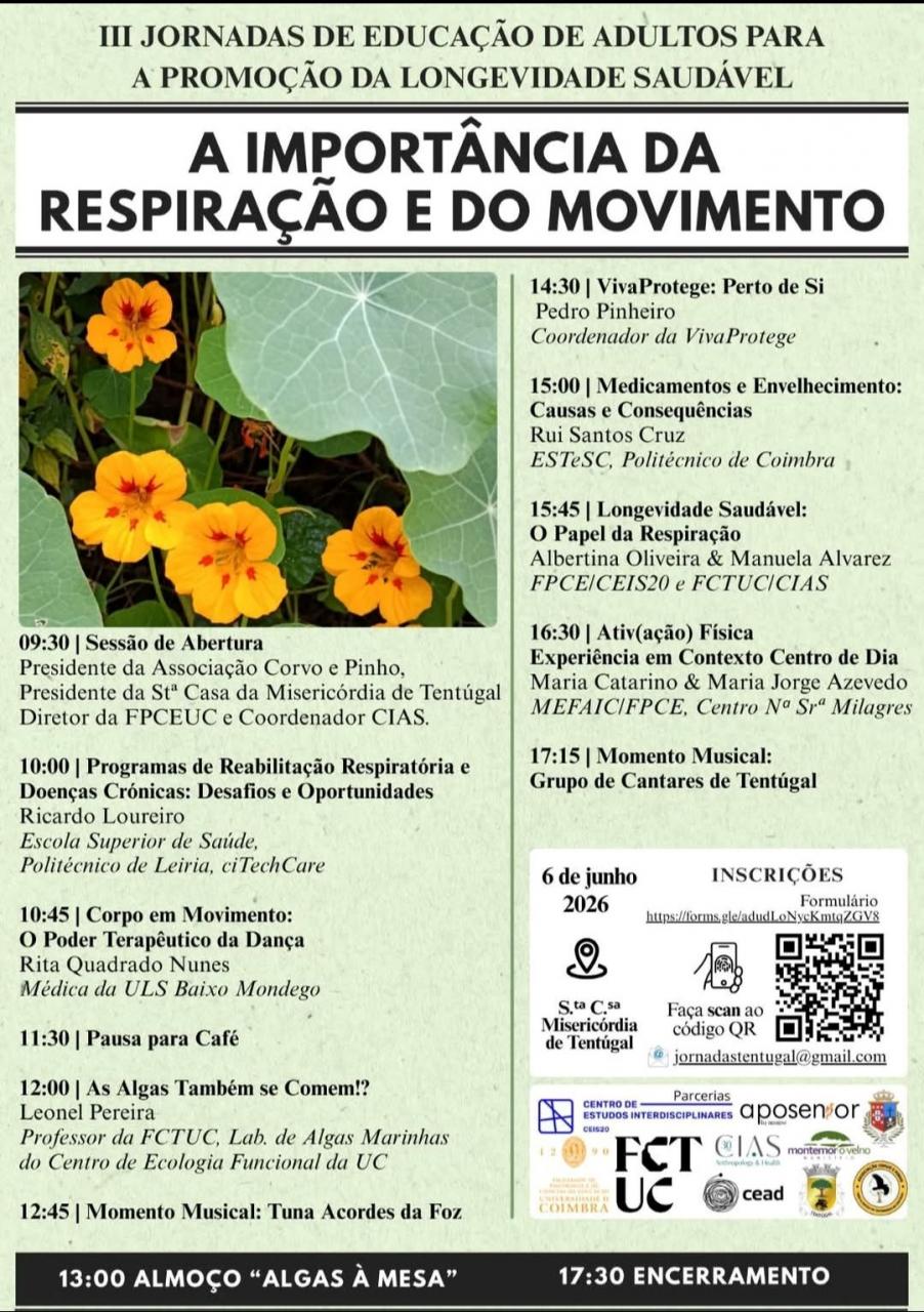 III Jornadas de educa&ccedil;&atilde;o de adultos para a promo&ccedil;&atilde;o da longevidade saud&aacute;vel